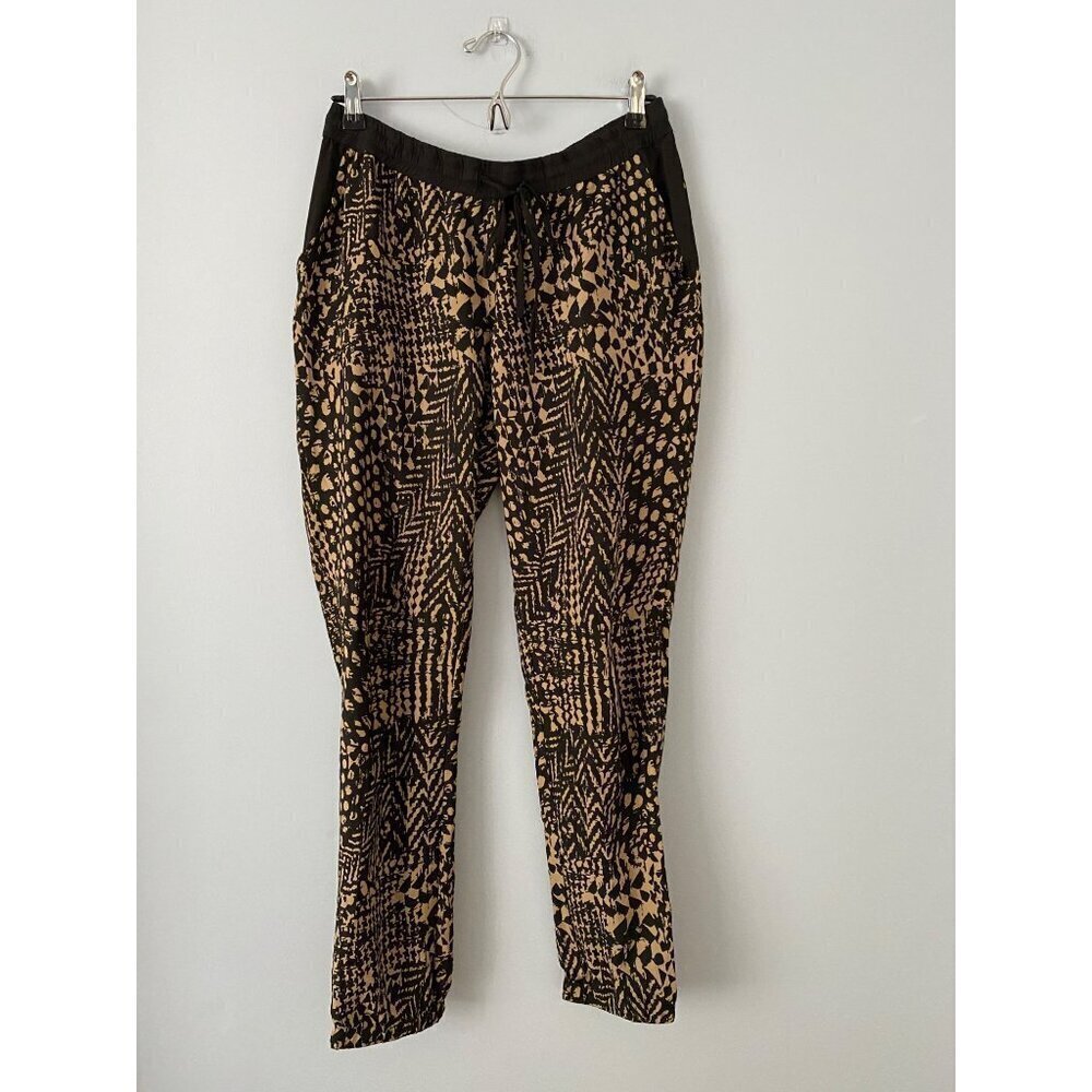 Atmosphere Womens UK 12 Black & Gold Abstract Print Joggers